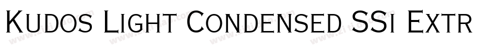 Kudos Light Condensed SSi Extra Light Condensed字体转换